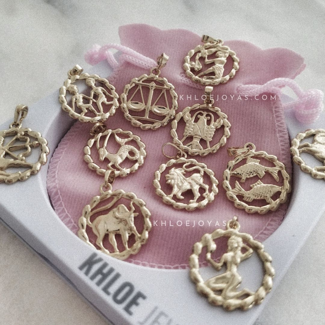 Collar Flaming Zodiac | KHLOE JOYAS | 40%,Colgantes,Collares,Color Oro,Zodiaco