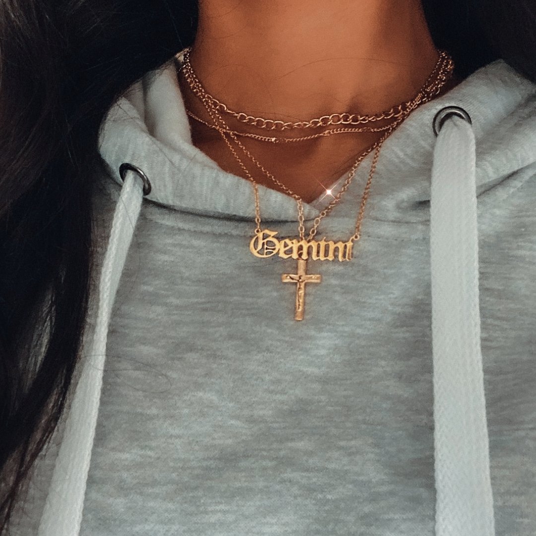 Gothica Zodiaco Gargantilla | KHLOE JOYAS | Collares,Color Oro,Gargantillas,Zodiaco