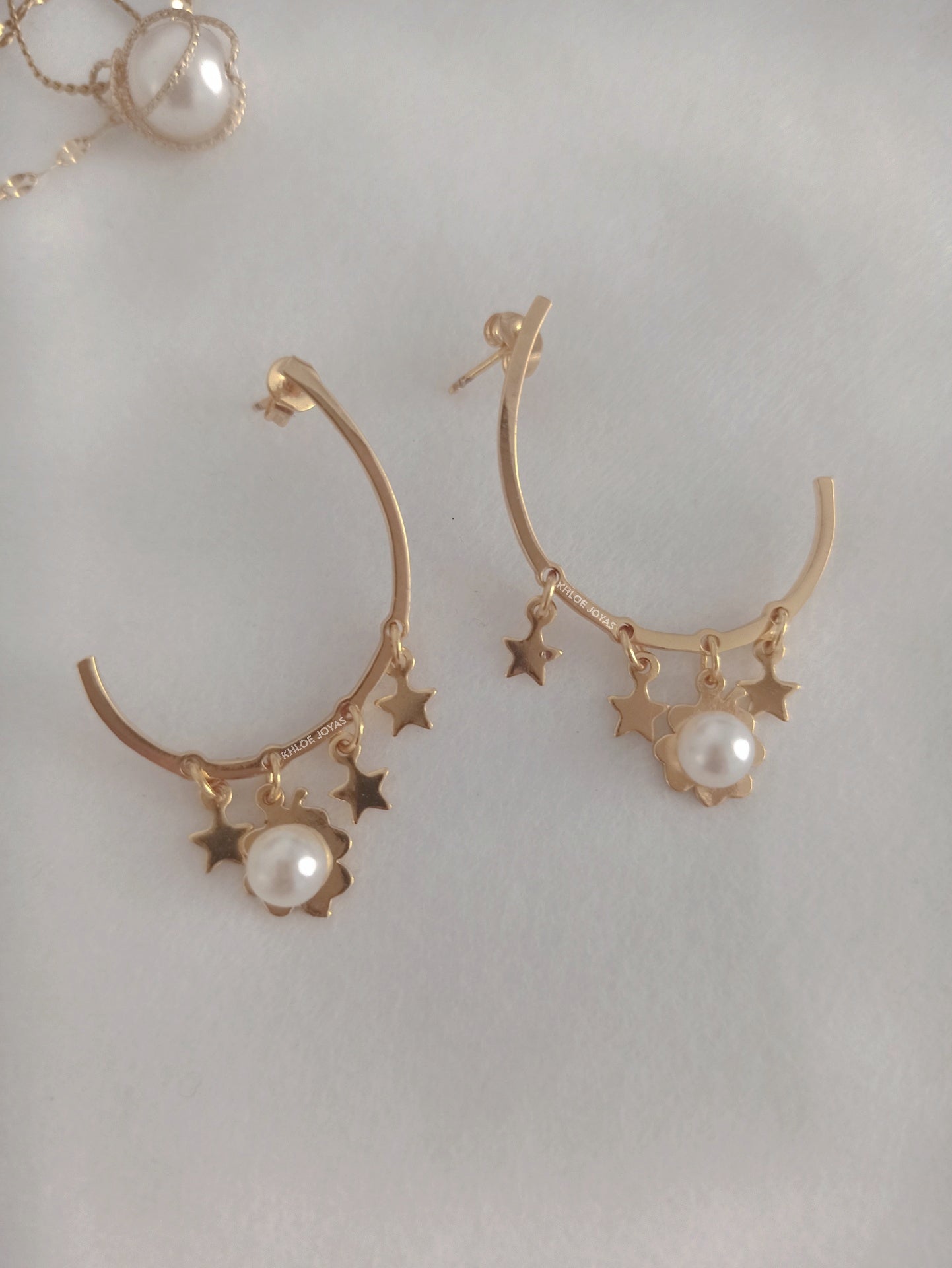 Pendientes Astraperla | KHLOE JOYAS | Color Oro,Pendientes,Perlas