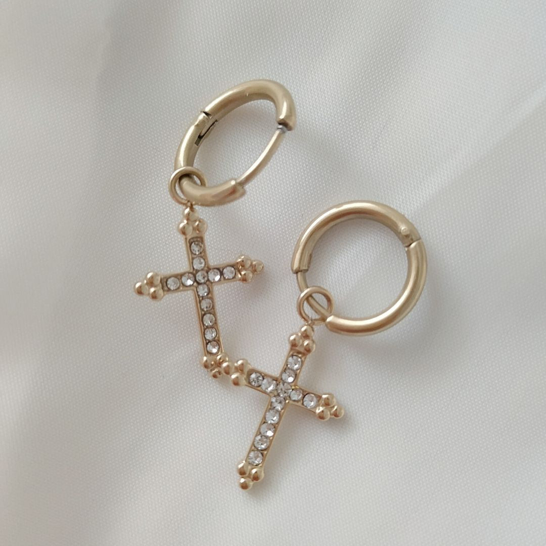 Pendientes Cruz Cova freeshipping - KHLOE JOYAS